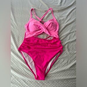 New With Tags Pink Cut Out One Piece Body Suit